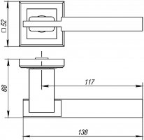 Ручка раздельная CITY QL SN/CP-3