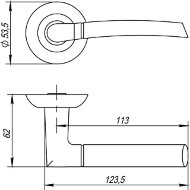 Ручка раздельная ARDEA TL SG/GP-4
